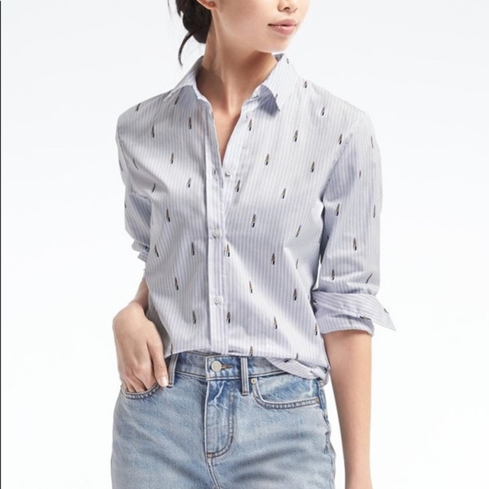 Banana Republic Lipstick Dillon Button Down-#047